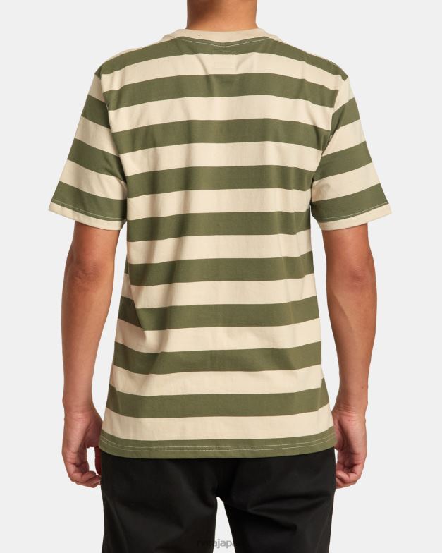 衣類 TP8J252 アロエ RVCA 男性 コルソストライプTシャツ