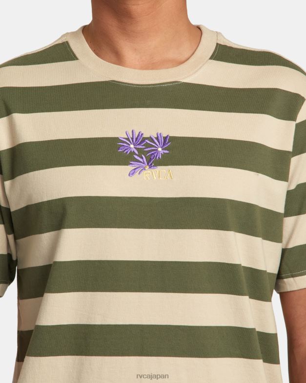 衣類 TP8J252 アロエ RVCA 男性 コルソストライプTシャツ