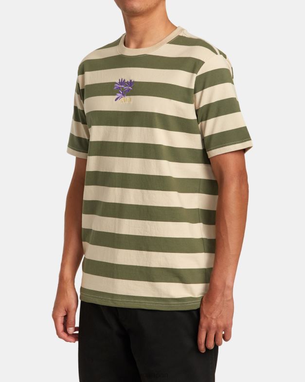 衣類 TP8J252 アロエ RVCA 男性 コルソストライプTシャツ