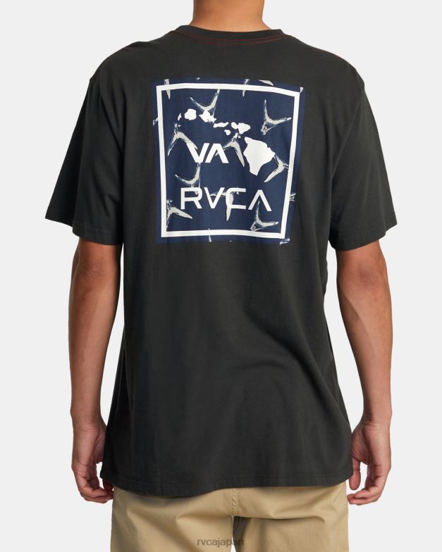 衣類 TP8J261 海賊黒 RVCA 男性 ハワイバフィンTシャツ