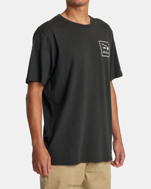 衣類 TP8J261 海賊黒 RVCA 男性 ハワイバフィンTシャツ