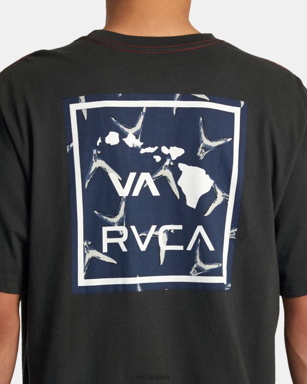 衣類 TP8J261 海賊黒 RVCA 男性 ハワイバフィンTシャツ