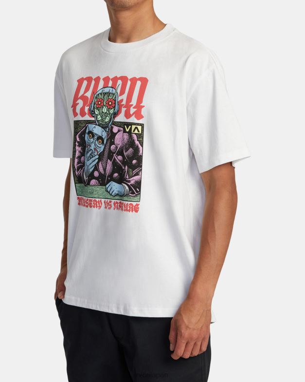 衣類 TP8J263 白 RVCA 男性 マーティン・アンダーのマンデロイドTシャツ