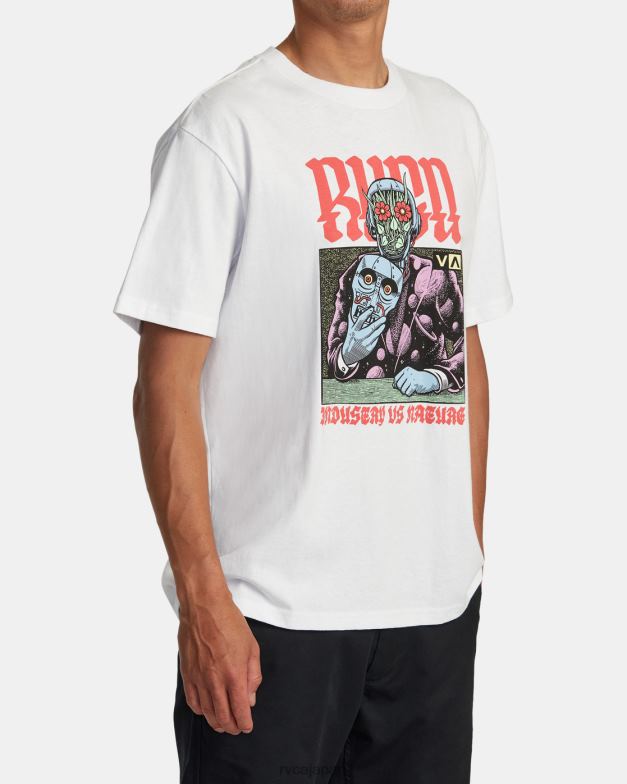 衣類 TP8J263 白 RVCA 男性 マーティン・アンダーのマンデロイドTシャツ