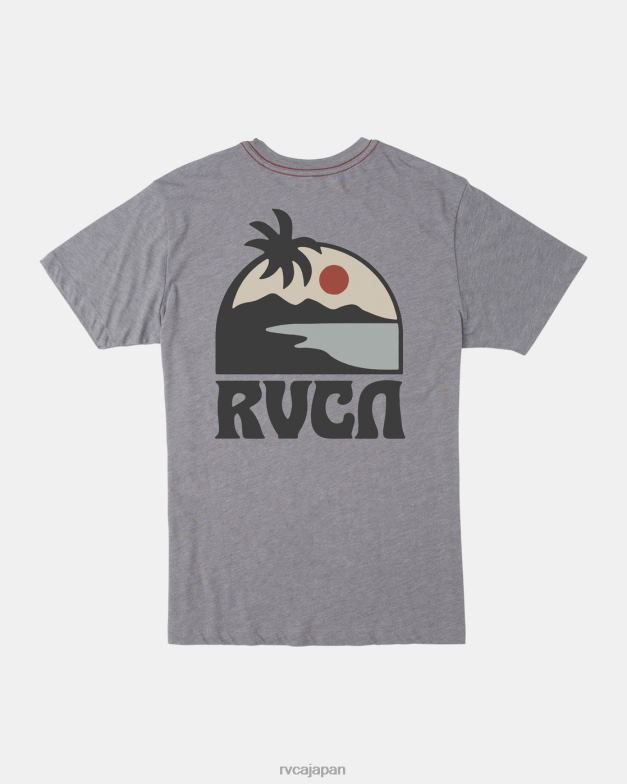 衣類 TP8J267 煙 RVCA 男性 サンダウナーTシャツ
