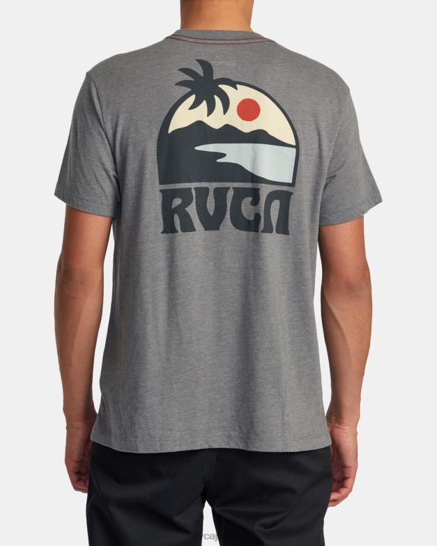 衣類 TP8J267 煙 RVCA 男性 サンダウナーTシャツ