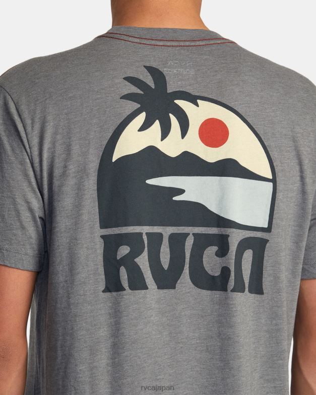 衣類 TP8J267 煙 RVCA 男性 サンダウナーTシャツ