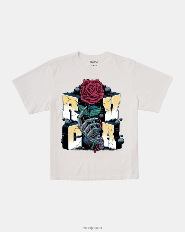 衣類 TP8J269 ヴィンテージホワイト RVCA 女性 マンアンドロイドTシャツ