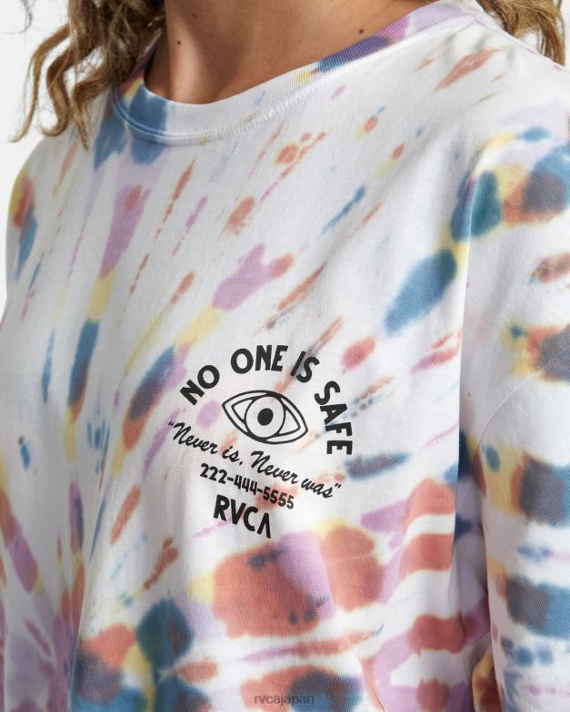 衣類 TP8J277 タイダイ RVCA 女性 ローズ・マチャドは決してTシャツではなかった
