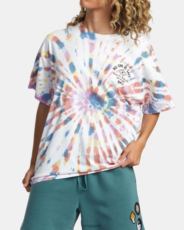 衣類 TP8J277 タイダイ RVCA 女性 ローズ・マチャドは決してTシャツではなかった