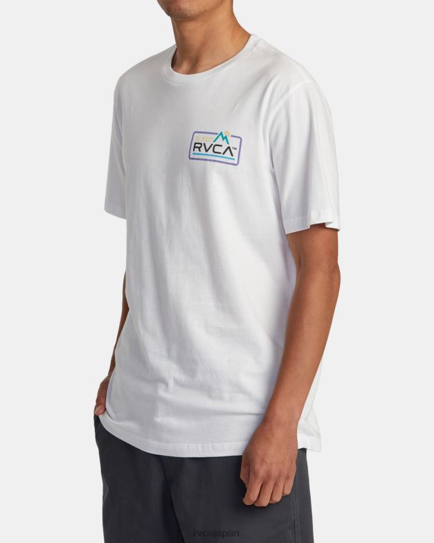 衣類 TP8J29 白 RVCA 男性 全地形対応Tシャツ