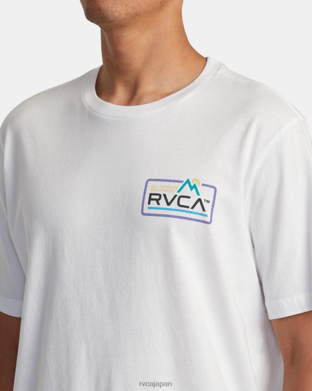 衣類 TP8J29 白 RVCA 男性 全地形対応Tシャツ
