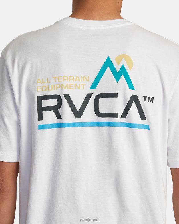 衣類 TP8J29 白 RVCA 男性 全地形対応Tシャツ