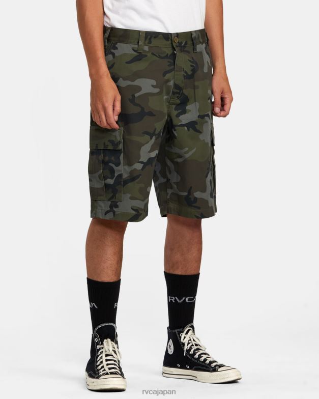 衣類 TP8J333 迷彩柄 RVCA 男性 リセッションコレクション アメリカーナ カーゴショーツ