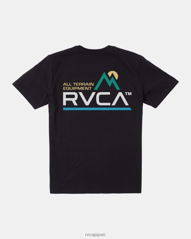 衣類 TP8J33 黒 RVCA 男性 全地形対応Tシャツ