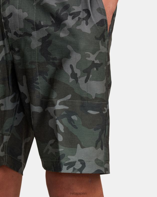 衣類 TP8J346 迷彩柄 RVCA 男性 オールタイムヘンプハイブリッド19ショーツ