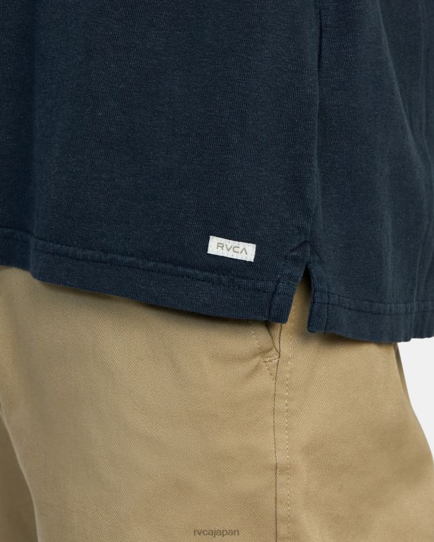 衣類 TP8J351 インジゴ RVCA 男性 高級麻Tシャツ