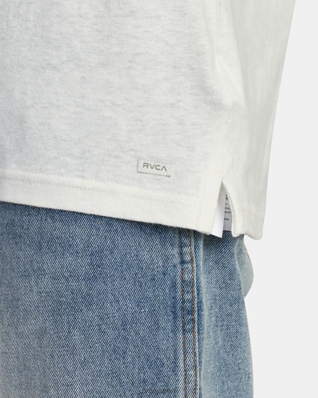 衣類 TP8J352 自然 RVCA 男性 高級麻Tシャツ