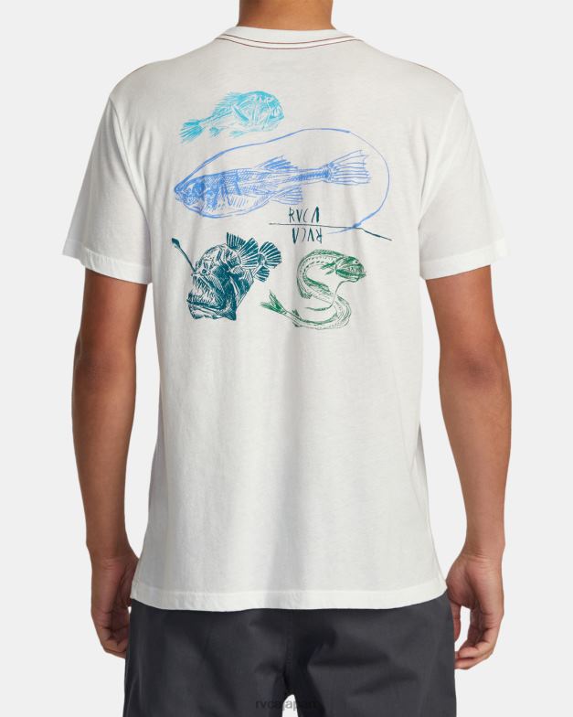 衣類 TP8J37 アンティークホワイト RVCA 男性 ベンホートン アビス Tシャツ