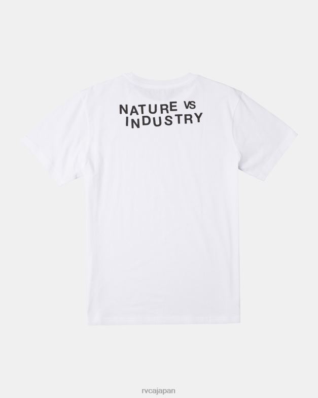 衣類 TP8J380 白 RVCA 男性 ダイヤルアップTシャツ
