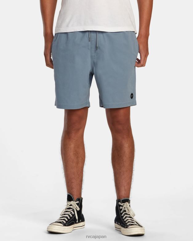 衣類 TP8J389 インダストリアルブルー RVCA 男性 エスケープ弾性ウエストウォークショーツ 17
