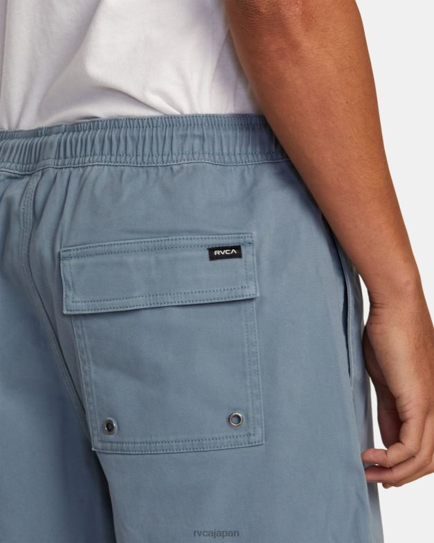 衣類 TP8J389 インダストリアルブルー RVCA 男性 エスケープ弾性ウエストウォークショーツ 17