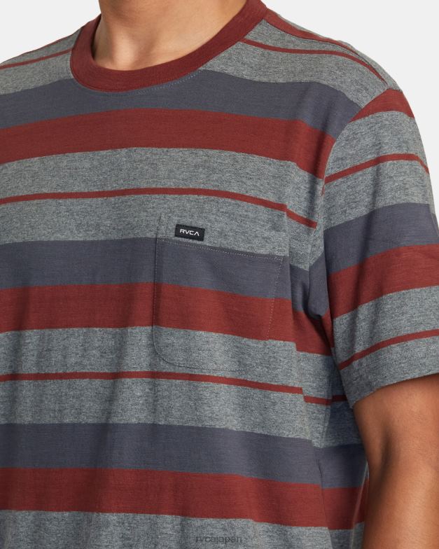 衣類 TP8J393 ダークグレーヘザー RVCA 男性 マグノリア Tシャツ