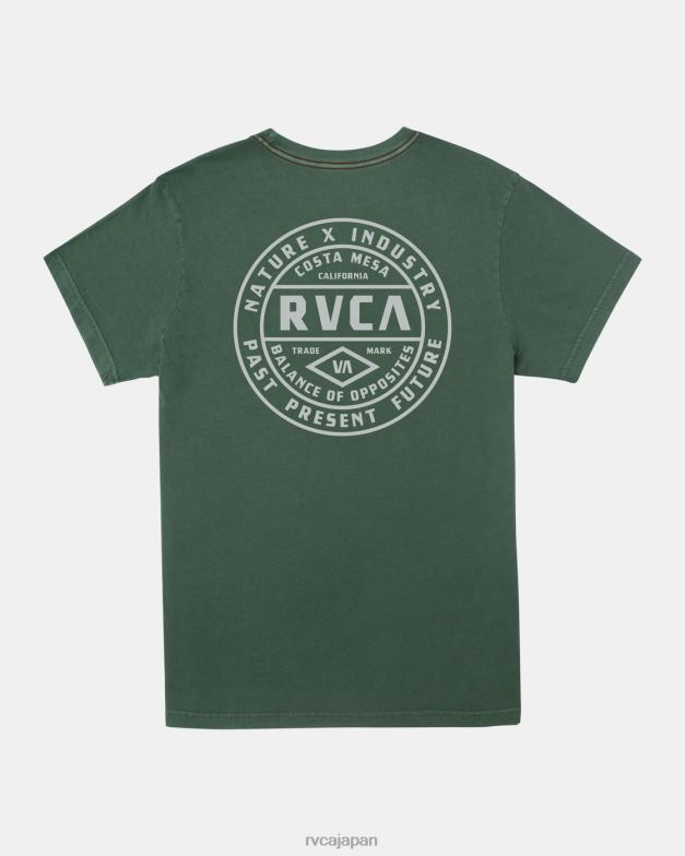衣類 TP8J400 カレッジグリーン RVCA 男性 スタンダードイシューTシャツ
