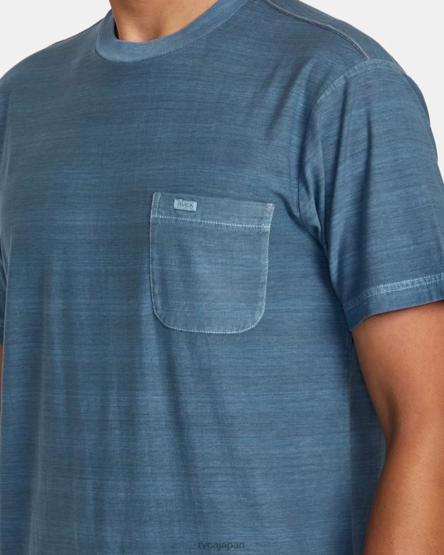 衣類 TP8J411 インダストリアルブルー RVCA 男性 PTCストライプTシャツ