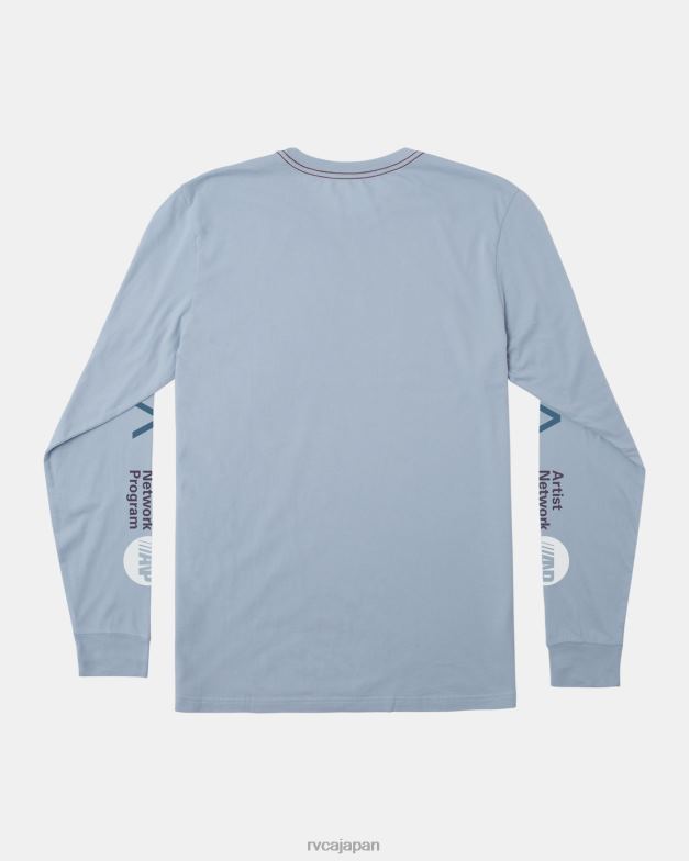 衣類 TP8J434 パウダーブルー RVCA 男性 アンプ長袖Tシャツ