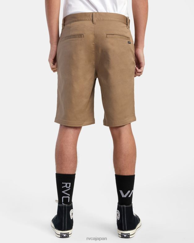 衣類 TP8J441 ダークカーキ RVCA 男性 週末ストレッチショーツ