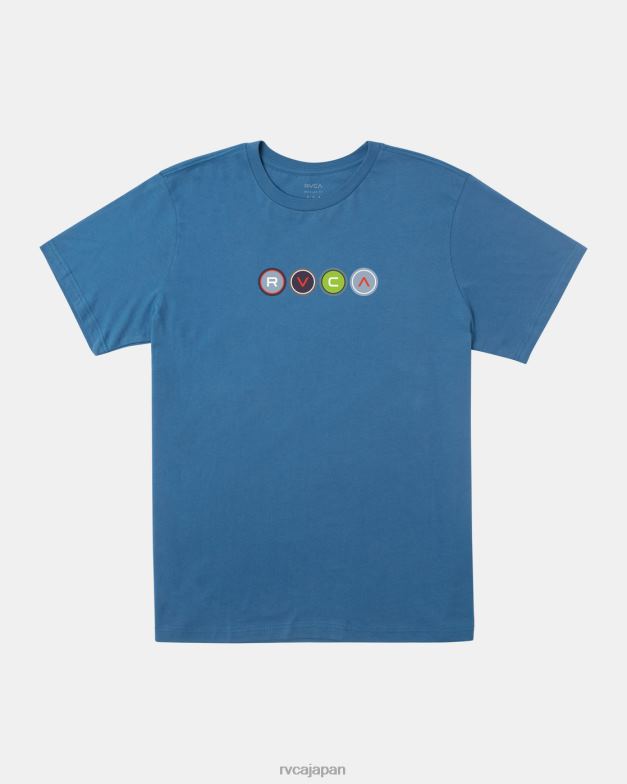 衣類 TP8J445 クールブルー RVCA 男性 メトロ Tシャツ