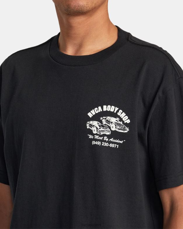 衣類 TP8J48 黒 RVCA 男性 ボディショップTシャツ