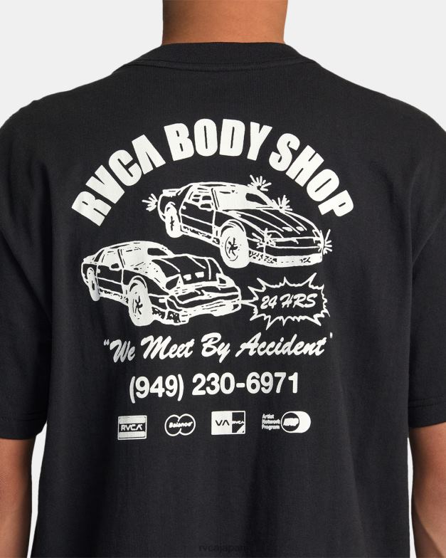 衣類 TP8J48 黒 RVCA 男性 ボディショップTシャツ