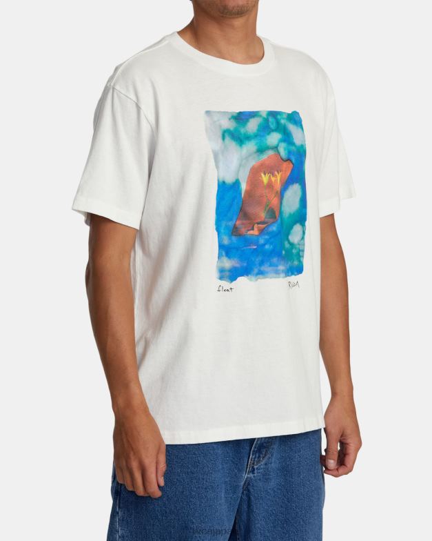 衣類 TP8J51 アンティークホワイト RVCA 男性 コリン・サシンガム フロート T シャツ