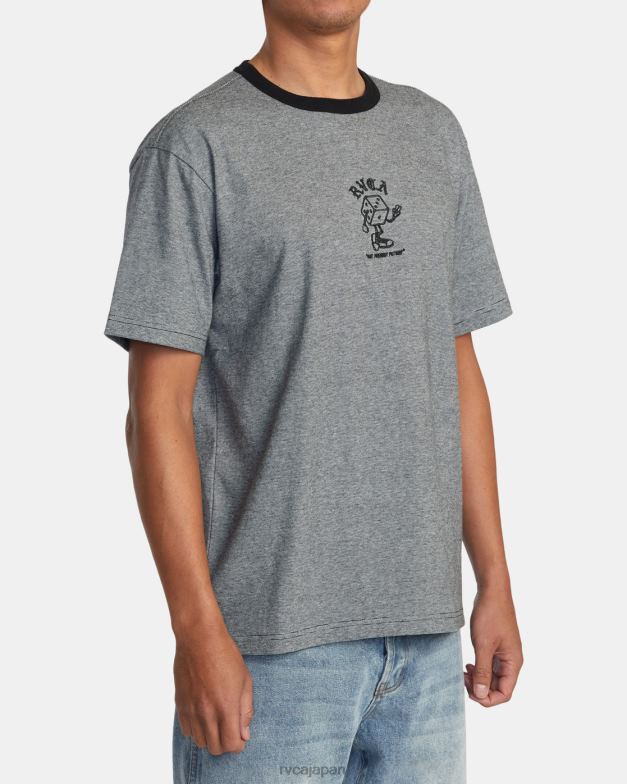 衣類 TP8J522 黒 RVCA 男性 モラン Tシャツ