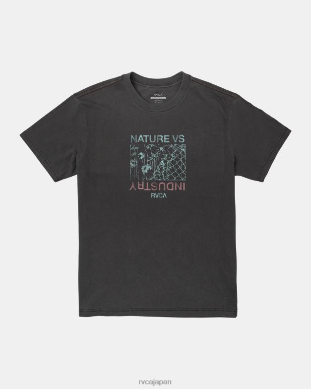 衣類 TP8J523 黒 RVCA 男性 紛争Tシャツ