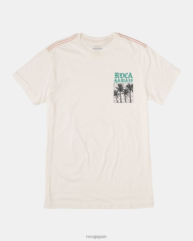 衣類 TP8J554 アンティークホワイト RVCA 男性 アロハフェンスTシャツ