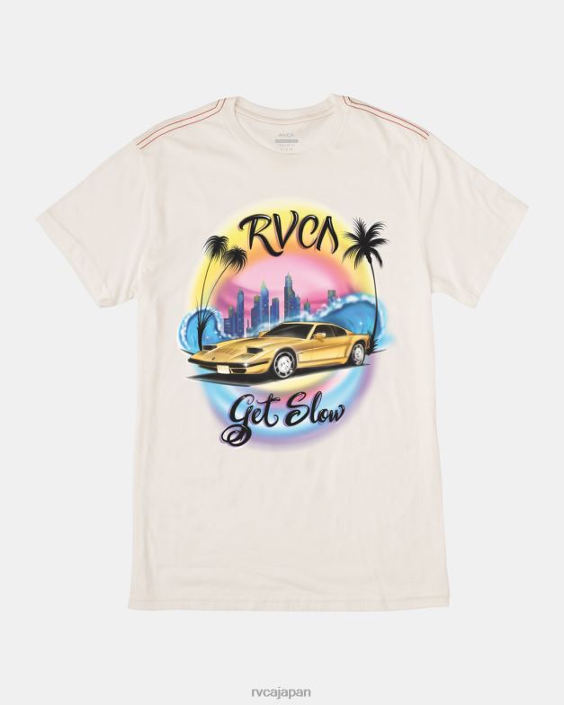 衣類 TP8J559 アンティークホワイト RVCA 男性 遅いTシャツを手に入れる