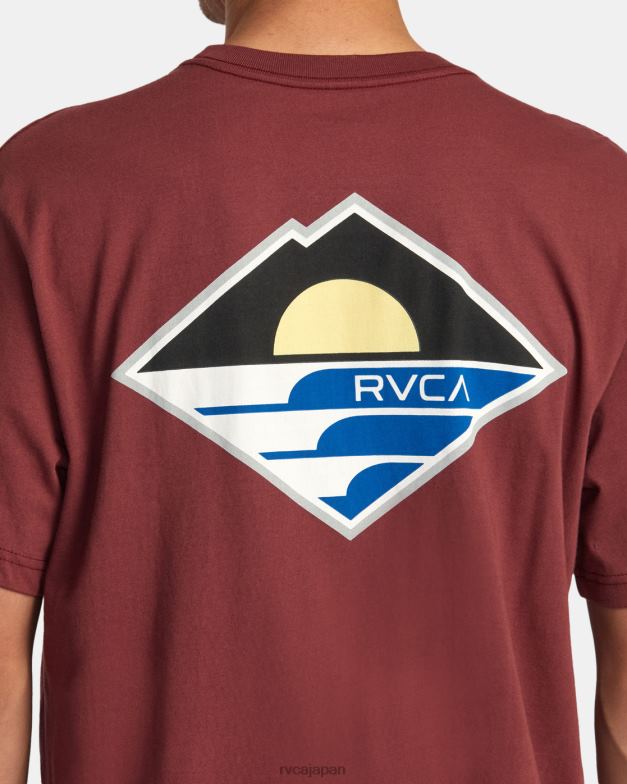 衣類 TP8J56 オックスブラッドレッド RVCA 男性 サンスウェルTシャツ