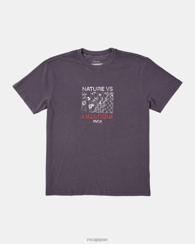 衣類 TP8J570 ダークプラム RVCA 男性 紛争Tシャツ