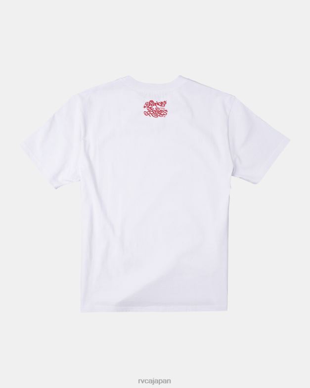 衣類 TP8J575 白 RVCA 男性 デスダック Tシャツ
