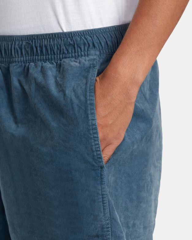 衣類 TP8J60 ライトダックブルー RVCA 男性 エスケープ エラスティック ウエスト コーデュロイ ショーツ 17