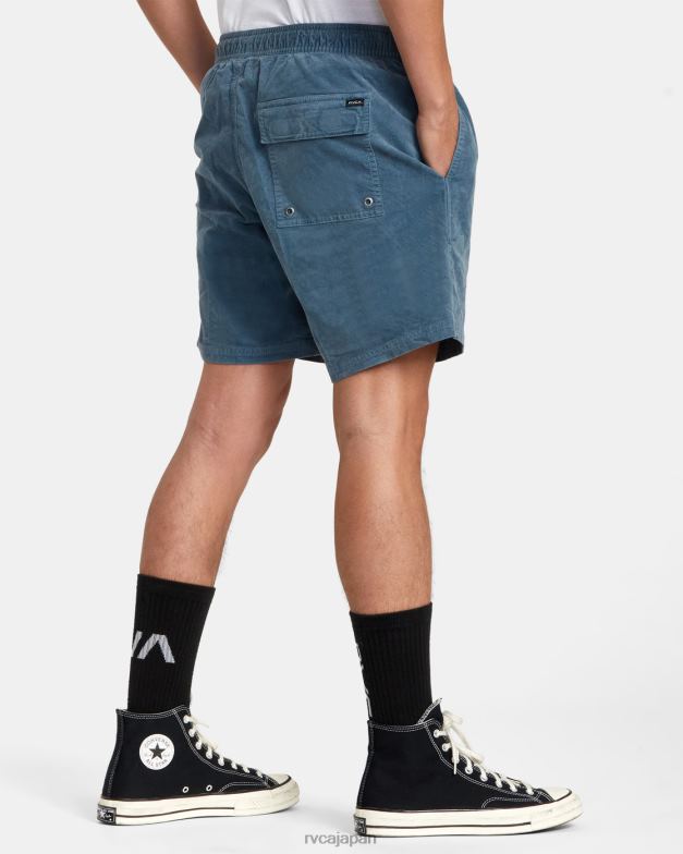 衣類 TP8J60 ライトダックブルー RVCA 男性 エスケープ エラスティック ウエスト コーデュロイ ショーツ 17