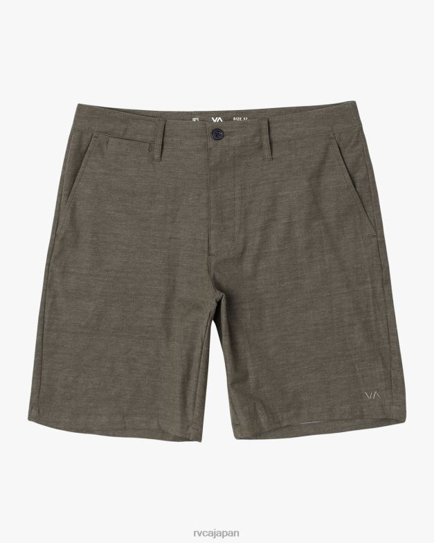 衣類 TP8J634 オリーブ RVCA 男性 ハイブリッド ウォークショーツ 19 に戻る