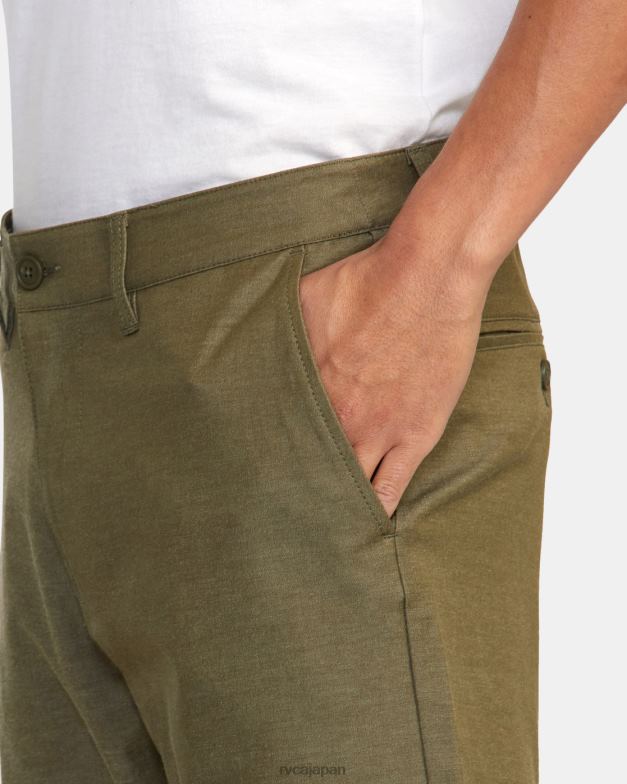 衣類 TP8J634 オリーブ RVCA 男性 ハイブリッド ウォークショーツ 19 に戻る