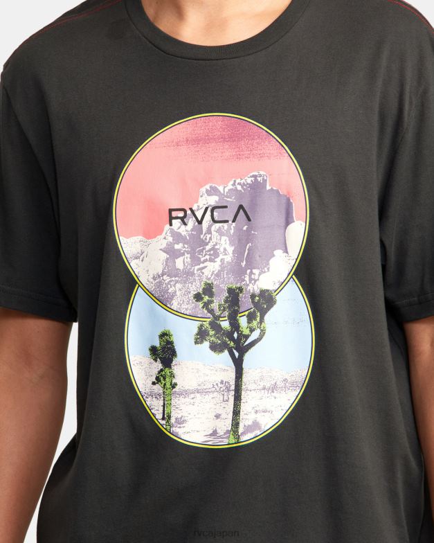 衣類 TP8J636 海賊黒 RVCA 男性 バッドラントTシャツ