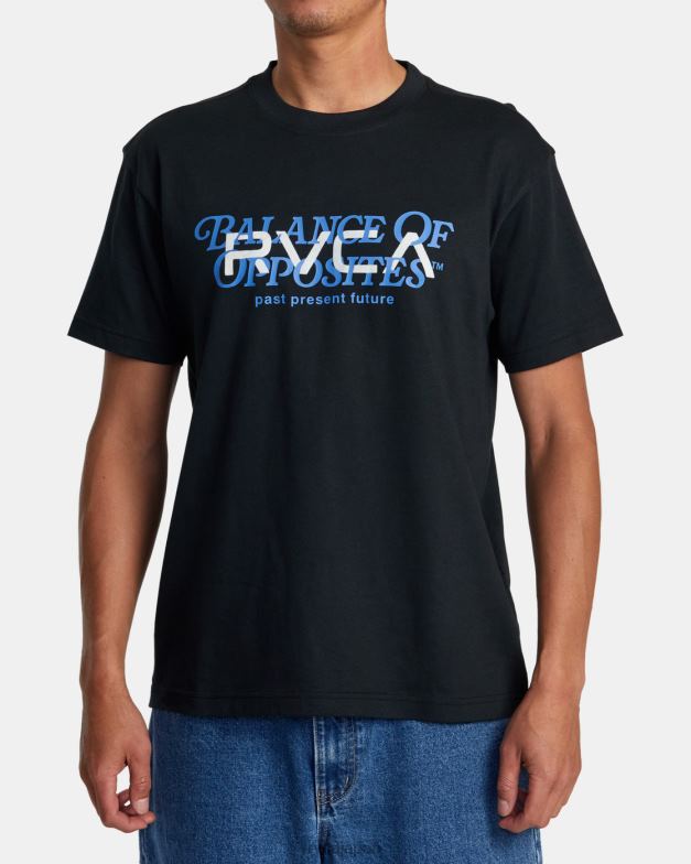 衣類 TP8J63 黒 RVCA 男性 ビッグバランスTシャツ