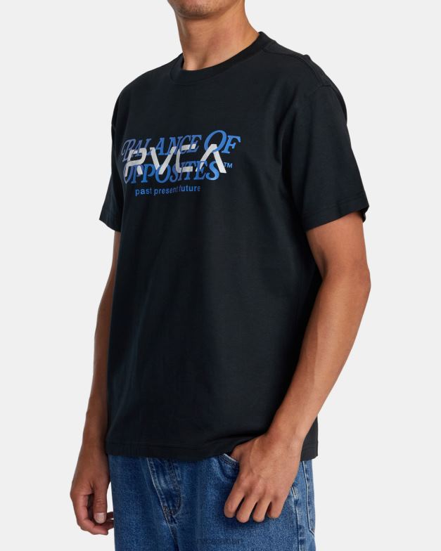 衣類 TP8J63 黒 RVCA 男性 ビッグバランスTシャツ