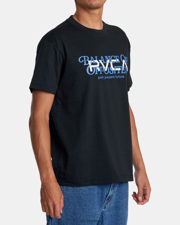 衣類 TP8J63 黒 RVCA 男性 ビッグバランスTシャツ